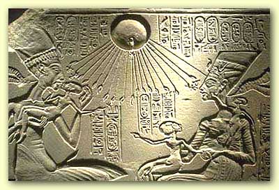 Nefertiti and Akenaten playing with their children